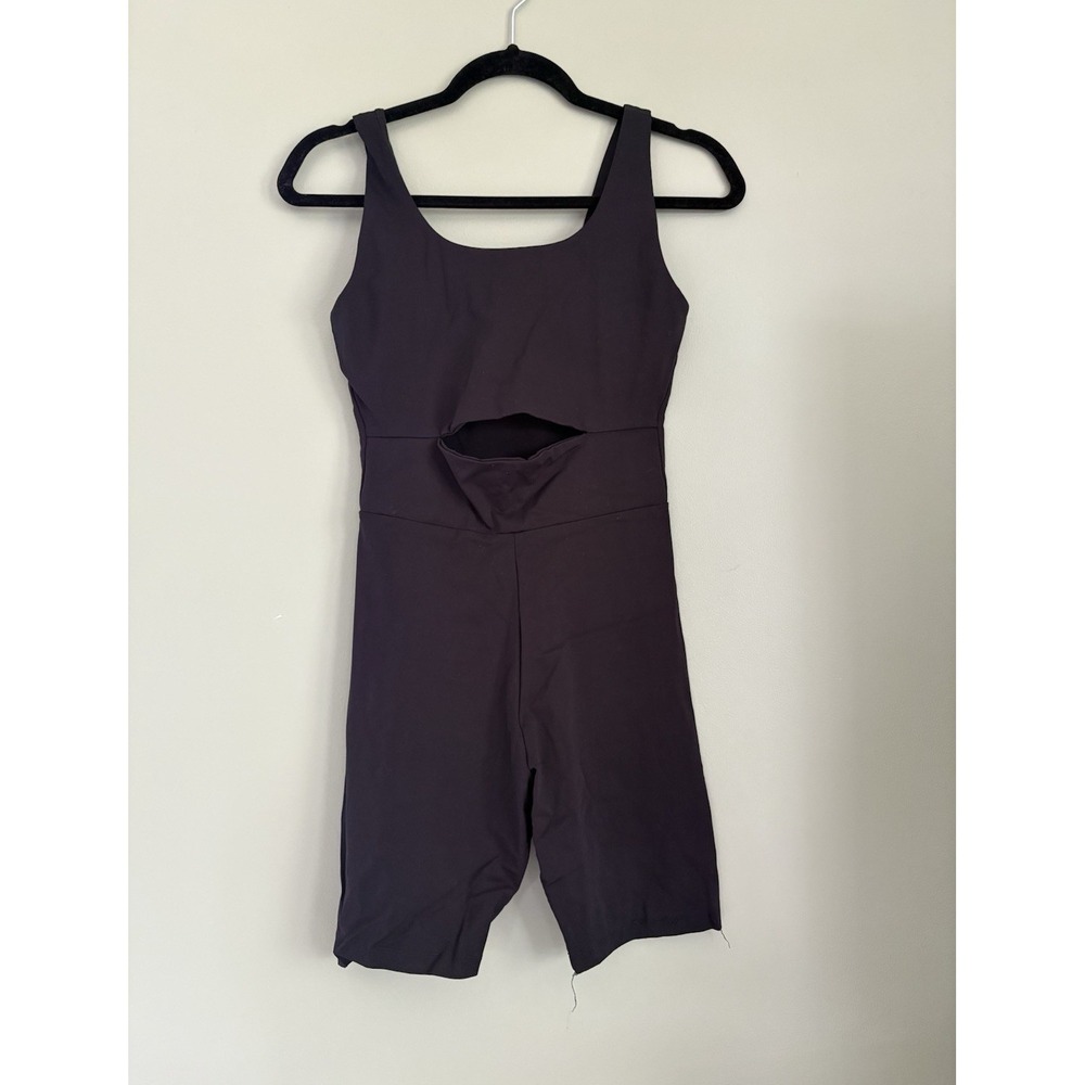Core 10 Women's Black Sleeveless Scoop Neck Solid Stretch Unitard One-Piece S